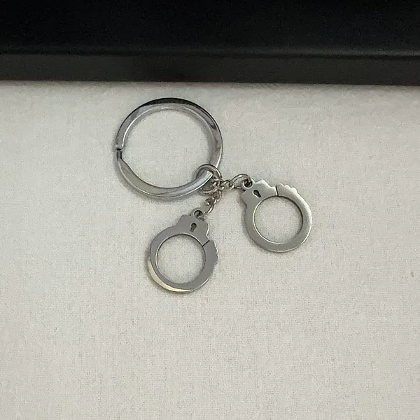 Handcuff Keychain Charm for Men Women Car Keychain Key Ring Bag - Image 4