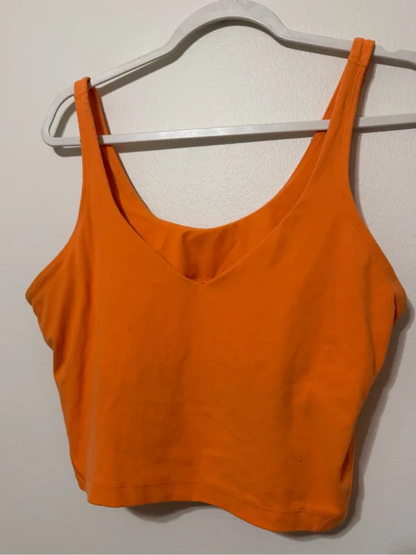 Lululemon Align Tank Size 14 Orange - Image 3