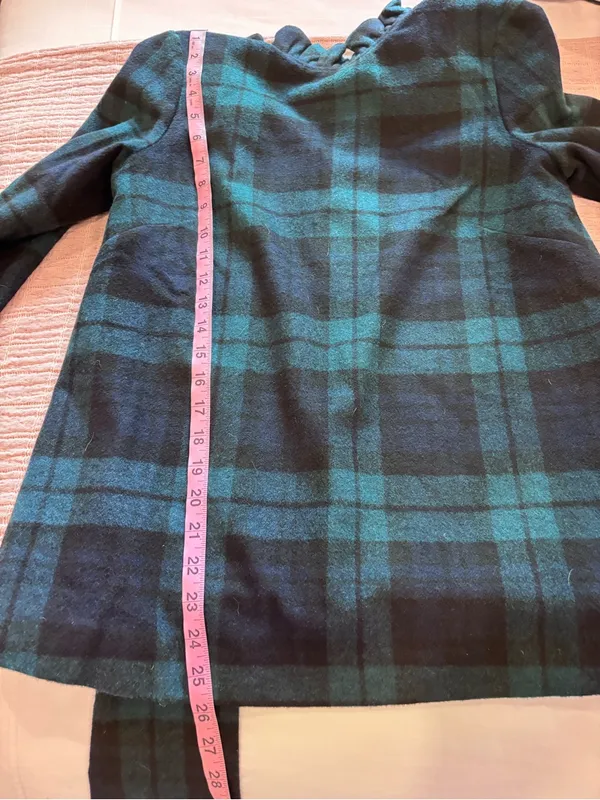 Tuckernuck Blackwatch Plaid Faye Tie Blouse Size Small - Image 10