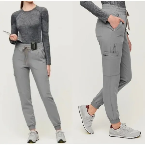 FIGS‎ Charlotte Slim Fit Scrub Pants Cargo Pockets Jogger Gray XXS NWT - Image 2