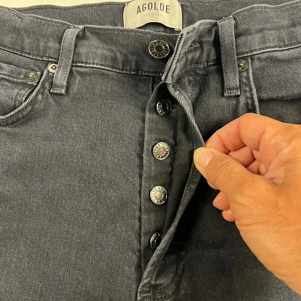 Agolde Nico High Rise Slim in Spirit Black Jeans High Rise 26” Inseam Size 26 - Image 9