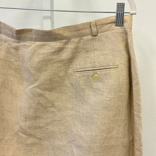 Jones New York Linen‎ Career Pencil Mini Skirt Tan Beige Career Office Sz 16 - Image 6