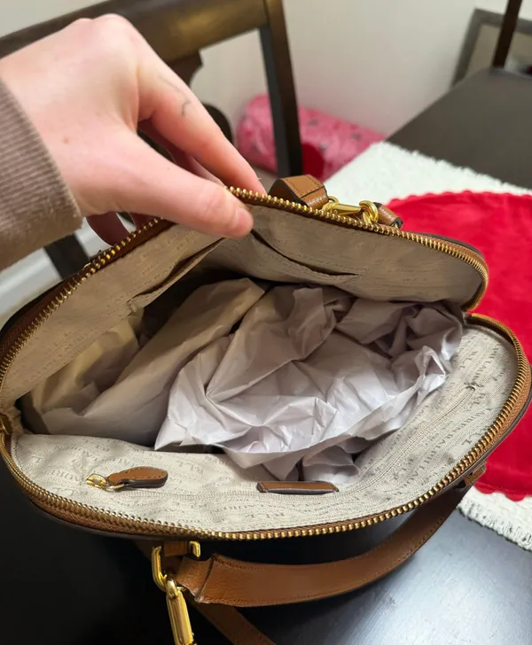 Ralph Lauren Brown Leather Satchel Bag with Shoulder Strap - Image 5