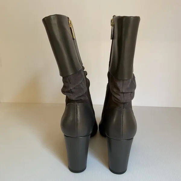 Suede & Leather Mid-Calf Slouch Boot 9 M Women's Dressy Wonder Amanda - Image 6