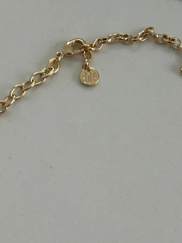 Bomb Party Gold Chain Necklace with Red Gemstone Pendant - Image 4