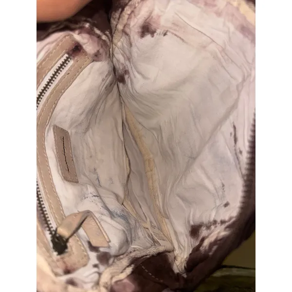 Free People Purple Tie Dye Goat Leather Crossbody Bag Buckle Indie Grunge Boho - Image 6