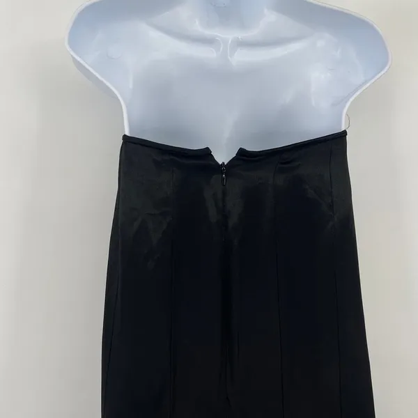Vtg 90s Jessica McClintock Strapless Dress 4 Y2K Witchy Goth Glam Satin USA Hoco - Image 6