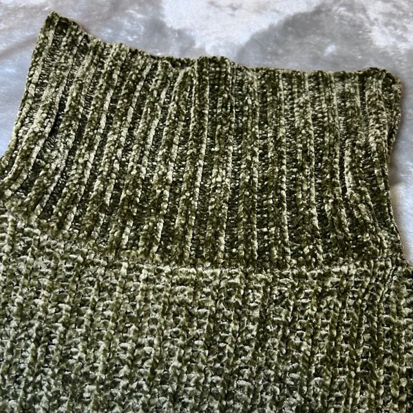 Poof Apparel Chenille Turtleneck Sweater Womens‎ Small Multicolor Striped Cozy - Image 7