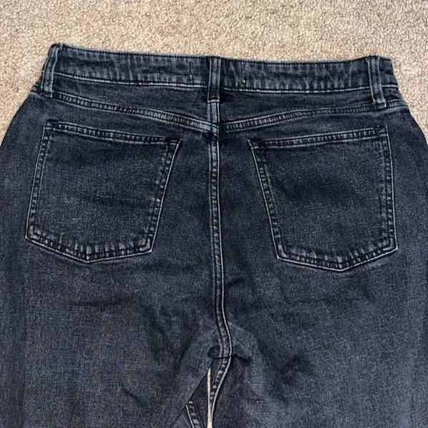 Abercrombie & Fitch Curve Love Skinny High Rise Seam Raw Split Hem Black 31‎ 12R - Image 10
