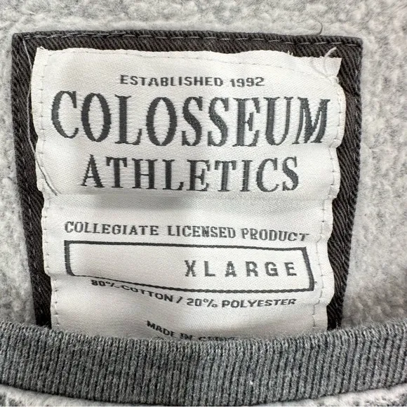 Kansas‎ Jayhawks Scoop Neck Longsleeve Grey Sweatshirt XL Colosseum Athletics - Image 2