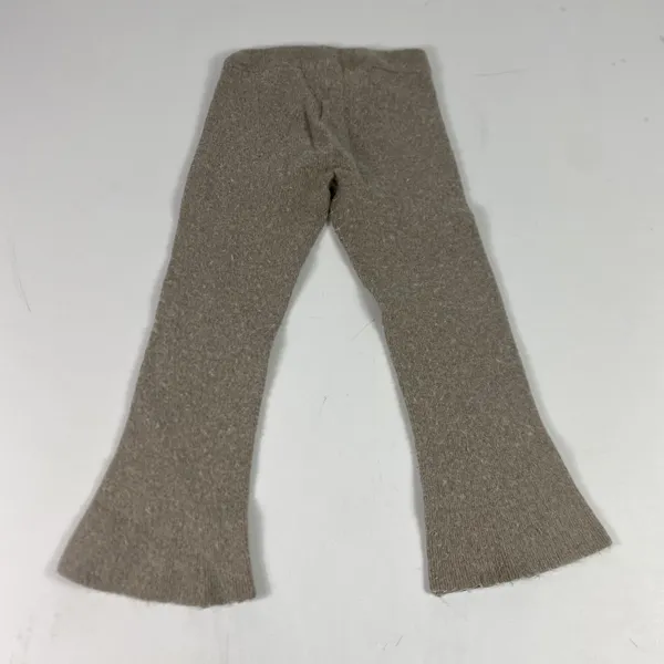 Nanushka‎ Sweatpants Womens Medium Beige Ribbed Knit Flare Leg Pull On Lounge - Image 11