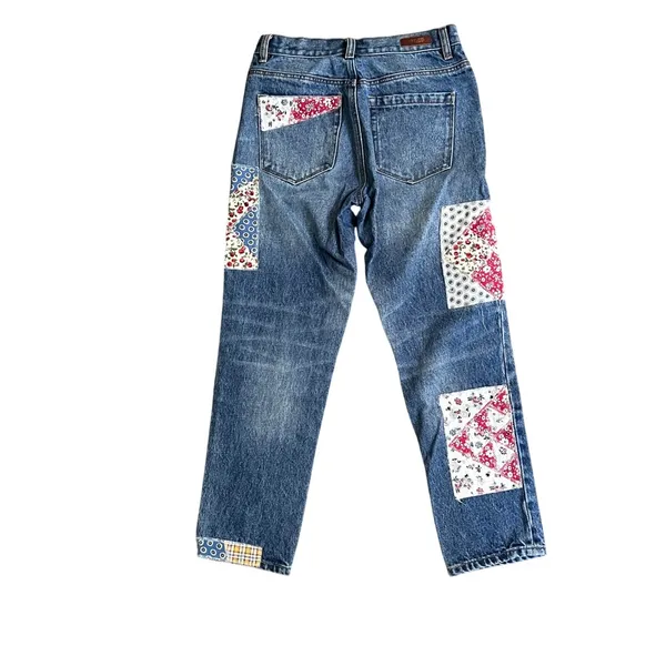 [BLANKNYC] Patchwork Jeans Distressed Denim Straight Leg Women's Size 27 - Image 3