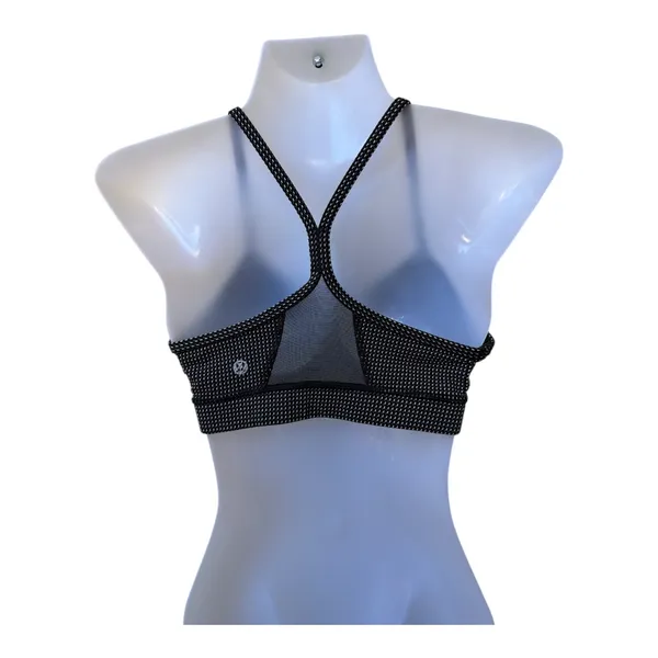 Lululemon Athletic Top Size 6 Black White Pattern Y-Back Excellent Condition - Image 7
