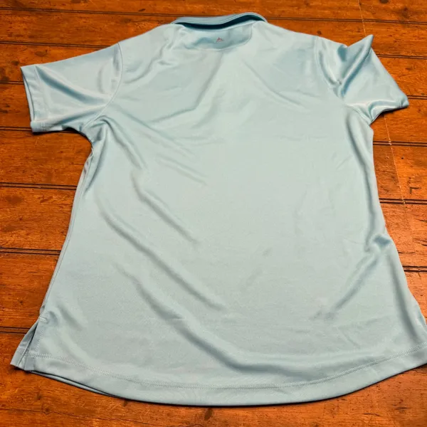 Bermuda Sands Womens‎ Aqua Blue Repreve Wick Away Polo Shirt Size S - Image 4