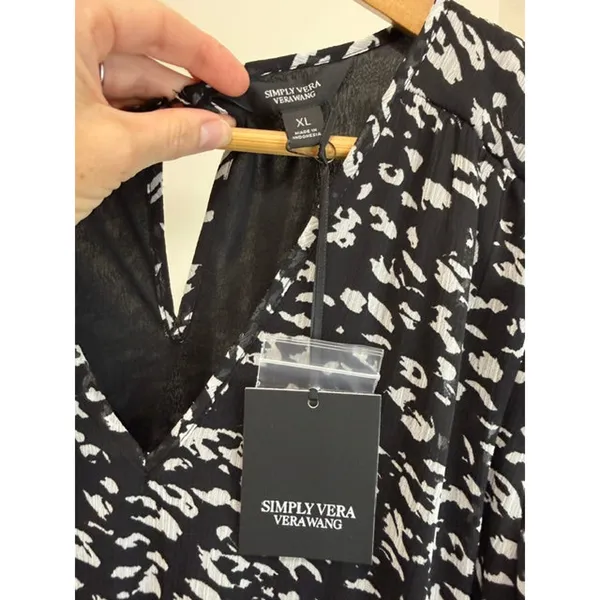 Simply Vera Vera Wang Animal Print Ruffle Sleeveless Dress XL NWT - Image 4