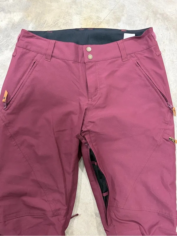 Roxy Women's Cabin? Shell Snow Pants Ski Snowboard Winter maroon red vented Lg - Image 4