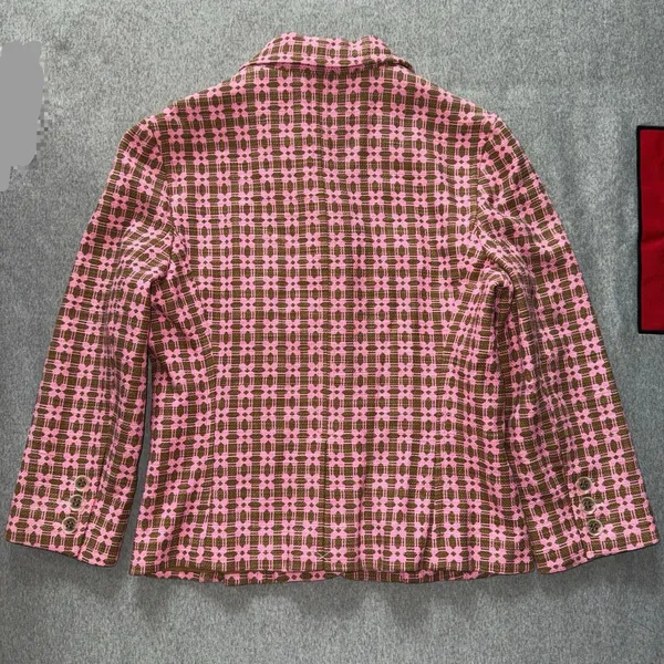Express Women's‎ 3 Button Pink Brown Tweed Blazer Jacket Size 8 - Image 8