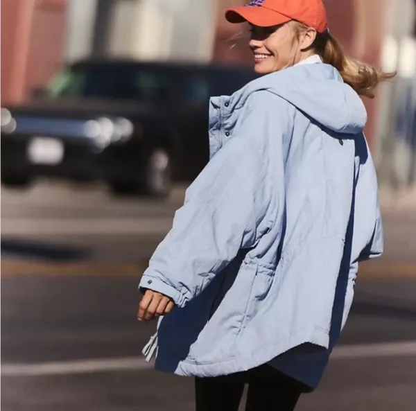 fp movement lavender lightweight hoodie oversize puffer jacket - Image 2