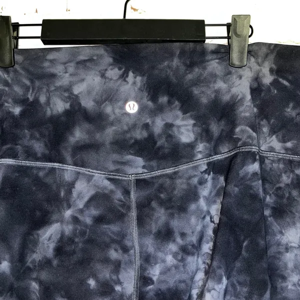 Lululemon Align High-Rise Crop‎ Legging Tie Dye Graphite Grey Size 18 - Image 4