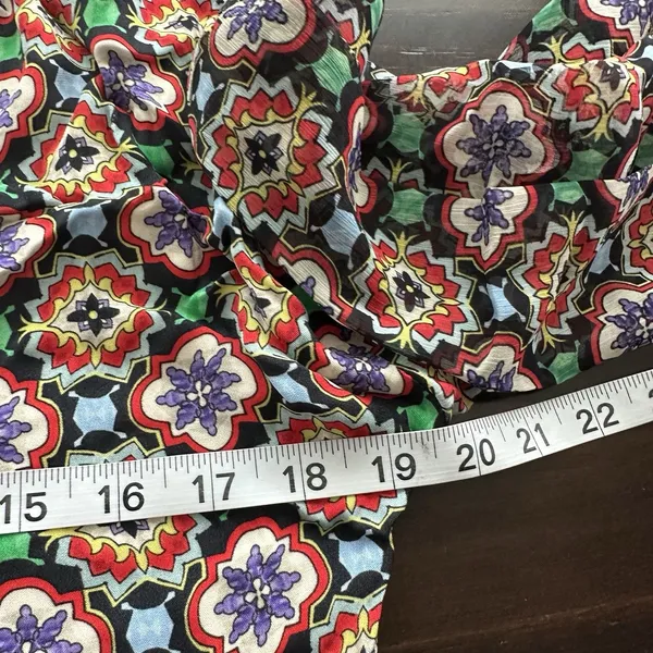 ALICE & OLIVIA Arnette Dress S Palace Tiles Drop Waist Tiered cottagecore - Image 14