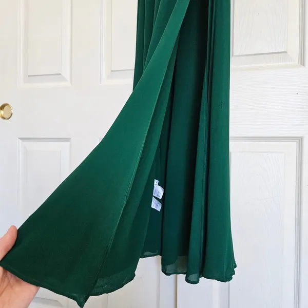 Reformation‎ Hibiscus Maxi Dress in Emerald Green Size Small Cut Out Bow Front - Image 9