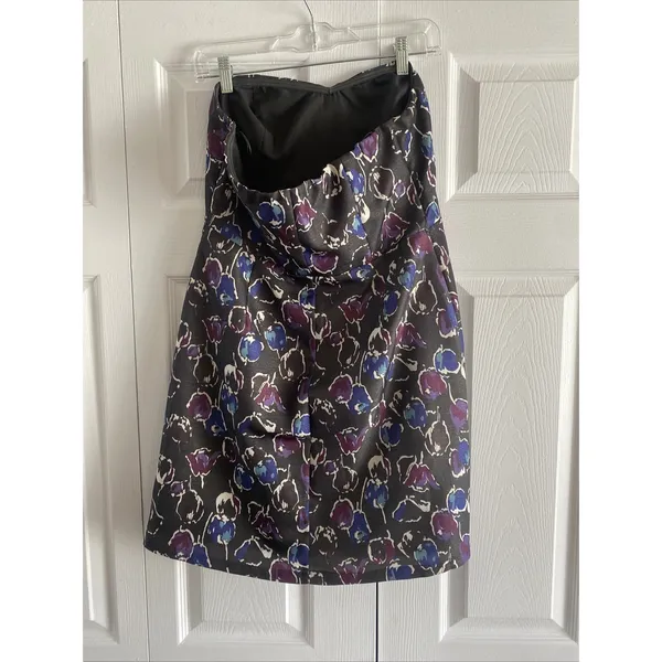 American Eagle Womens 10 Floral Strapless Mini Party Cocktail Dress Floral Event - Image 5