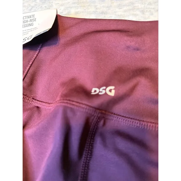 DSG Women Burgundy Activate High Rise‎ Full Length Leggings Size XS NWT - Image 3
