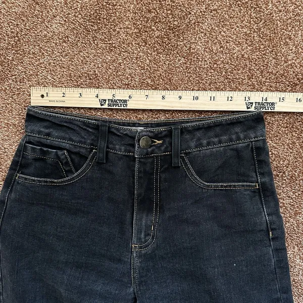 Velez Wide Leg Jeans Women’s 6 Washed Black Y2K Grunge Skater Streetwear Goth - Image 8