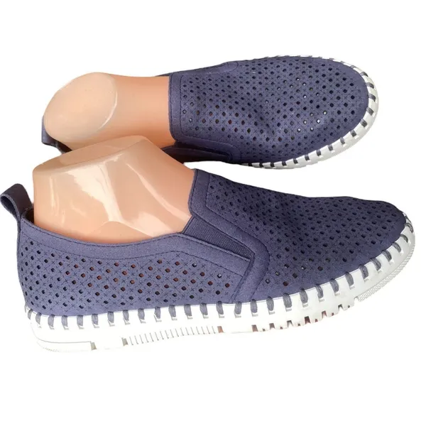PATRIZIA Women's Surfie Navy Suede Cut Outs Slip-On Shoes EU 39 US 8.5 - Image 2