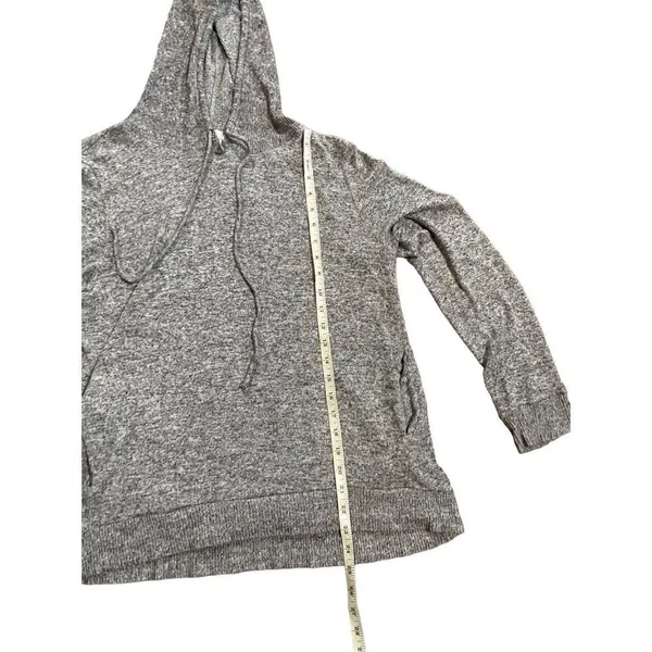 Anthropologie Saturday Sunday‎ womens Heathered gray pullover hoodie size Small - Image 6