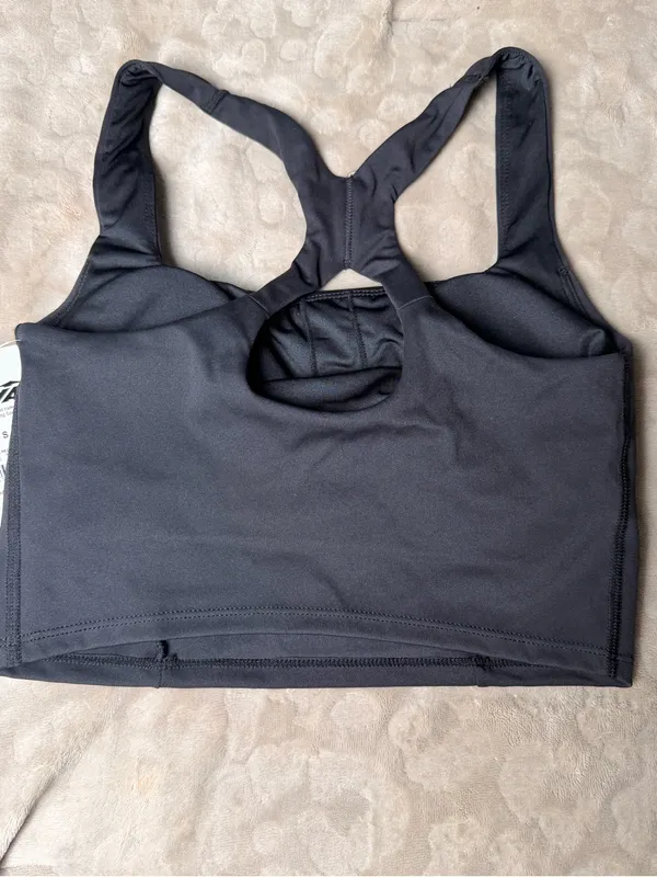 Avia Black Cropped Square-Neck Athletic Tank - Image 5