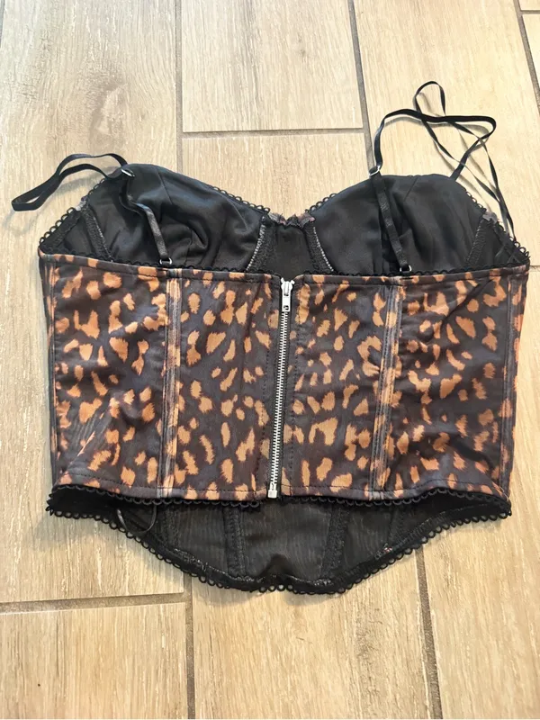 Leopard Print Bustier Corset Top - Image 4