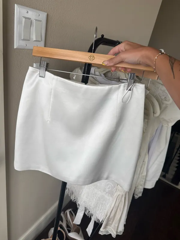 Satin Mini Skirt Anthropologie - Image 2
