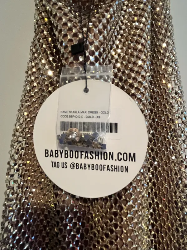 Babyboo Gold Starla Dress - Image 6