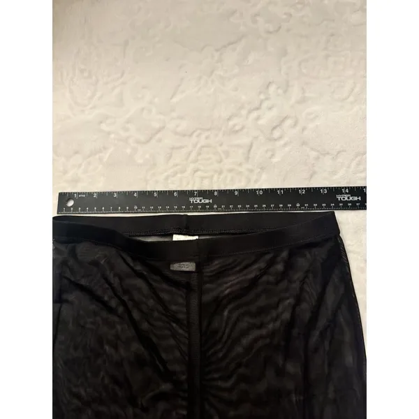 Wild Fable Mesh High Waist Flare Cover Up Pants Womens Small Black - Image 6