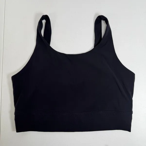 Nike Medium Sports Bra Yoga Dri-FIT Alate Curve Black DR7795-010 Workout Top - Image 3