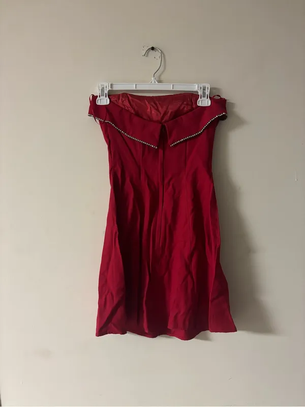 Vintage Gunne Sax Jessica McClintock Red Dress Made USA Size 3/4 Y2K **FLAWS** - Image 2
