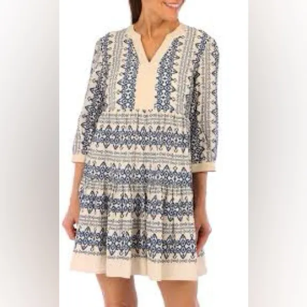 Anthropologie Figueroa Floral Boho Woven Dress Yellow 3/4 Sleeve NWT Size XL - Image 2