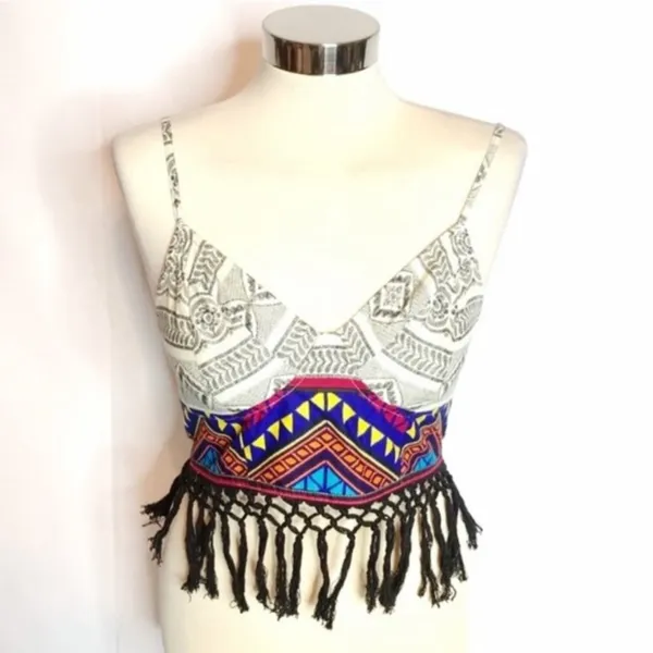 Free people eastern‎ fringe crop top bralette - Image 3