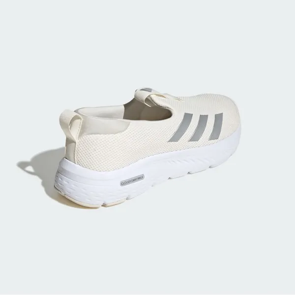 NWT Adidas Cloudfoam Move Lounger Shoes Slip On Off White / Silver Metallic - Image 5