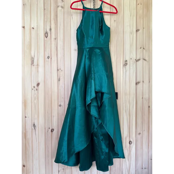 Lulus Broadway Show Emerald Green High-Low Gown Ball Prom Event Classy Medium - Image 2