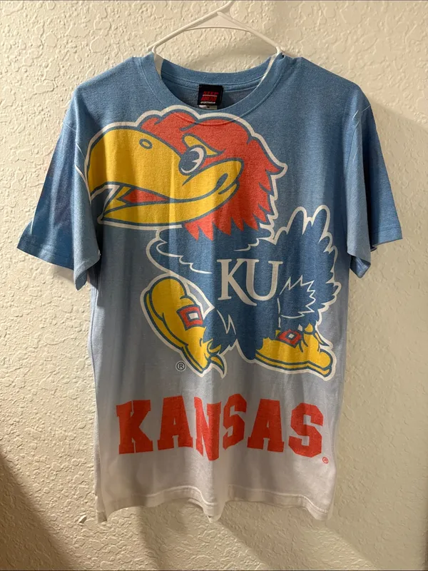 STEP AHEAD SPORTSWEAR Kansas Jayhawks Short Sleeve Tee Size Medium - Image 5