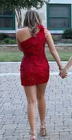 Primavera Couture Red Size 4 Homecoming Dress - Image 2