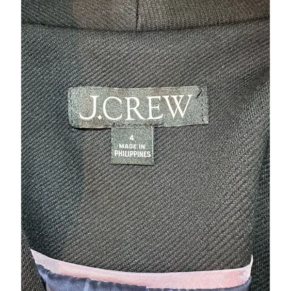 J CREW Going Out Blazer In Stretch Twill Black Size 4 - Image 11