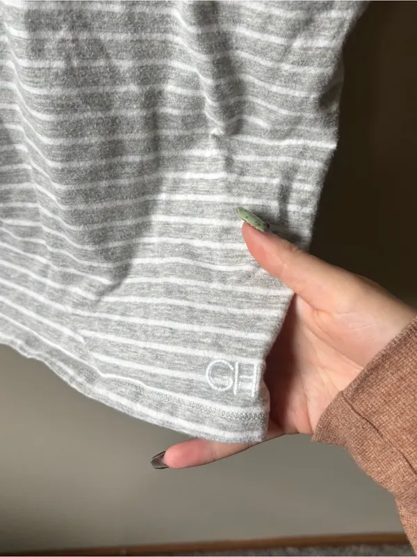 Gilly Hicks White and Grey Striped Cami Tank Top - Image 4