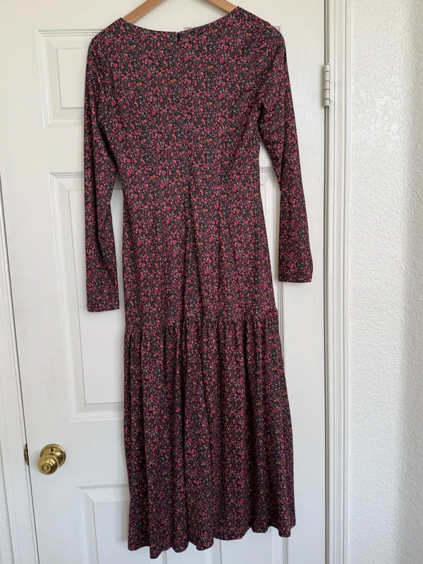 Anthropologie HUTCH Chase Tiered Long Sleeve Floral Midi Cottage‎ Dress S NWT - Image 6