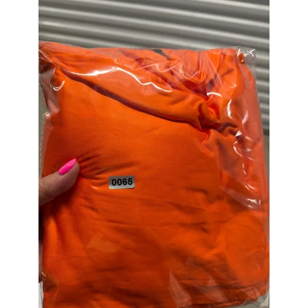 Halloween Pumpkin Jack-O-Lantern Hooded Jumpsuit Costume Orange Women L - Image 8