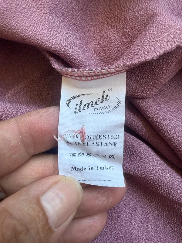 Ilmek Long Pink Dress, Size 42, NWT — Elegant, Long-Sleeve, with Belt - Image 7