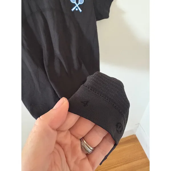 Lululemon Swiftly Tech Short Sleeve 2.0 Black Dana Hall Tennis Shirt Size 4 - Image 3