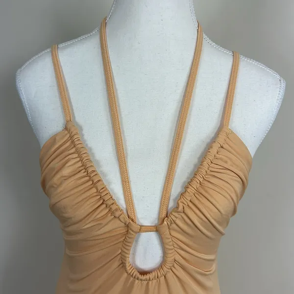 Abercrombie & Fitch‎ Peach Mini Dress Size XS - Image 5